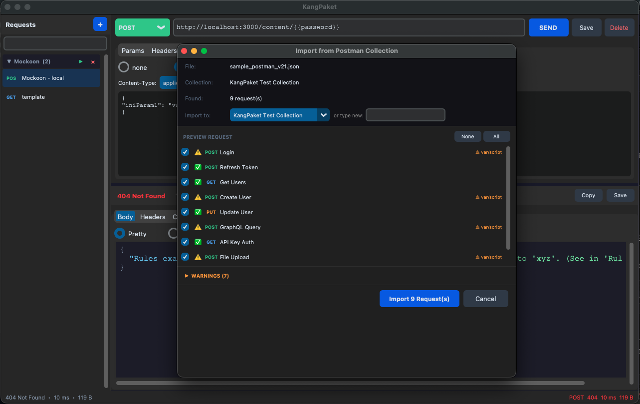 KangPaket Postman Import